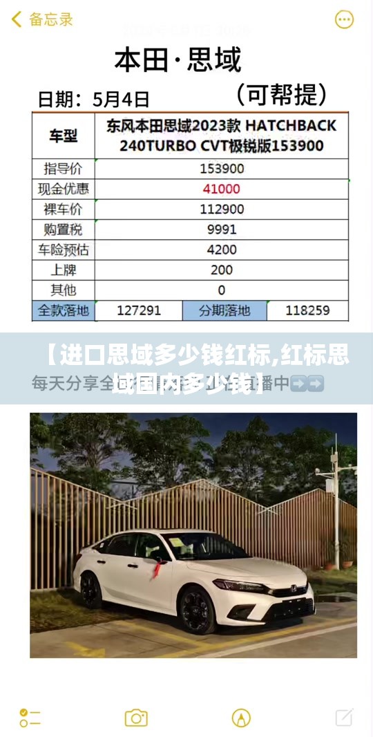 【进口思域多少钱红标,红标思域国内多少钱】