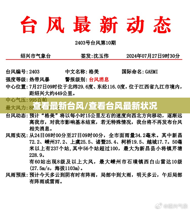 查看最新台风/查看台风最新状况
