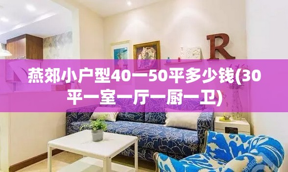 燕郊小户型40一50平多少钱(30平一室一厅一厨一卫) 燕郊小户型40一50平多少钱(30平一室一厅一厨一卫)
