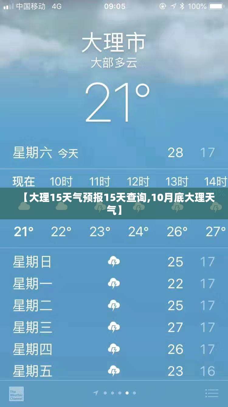 【大理15天气预报15天查询,10月底大理天气】
