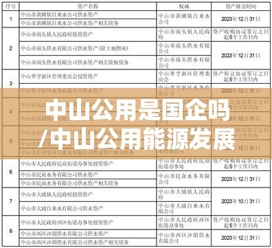 中山公用是国企吗/中山公用能源发展有限公司是国企吗