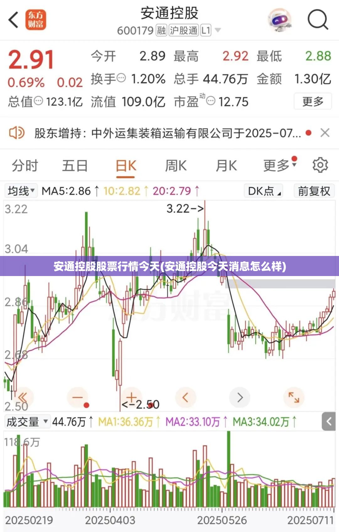 安通控股股票行情今天(安通控股今天消息怎么样)