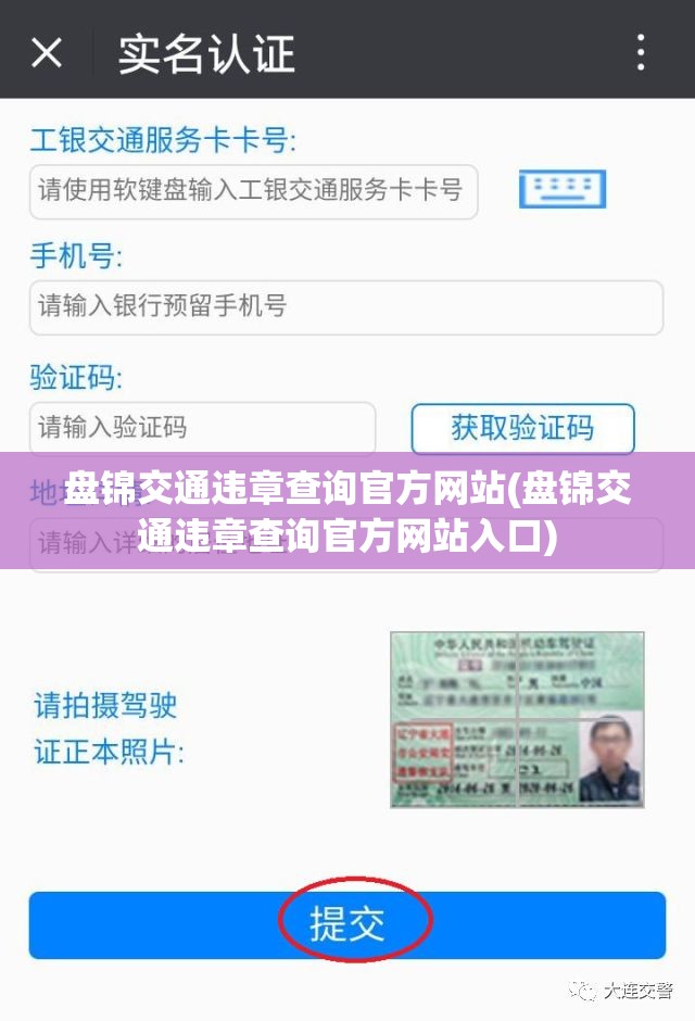 盘锦交通违章查询官方网站(盘锦交通违章查询官方网站入口)