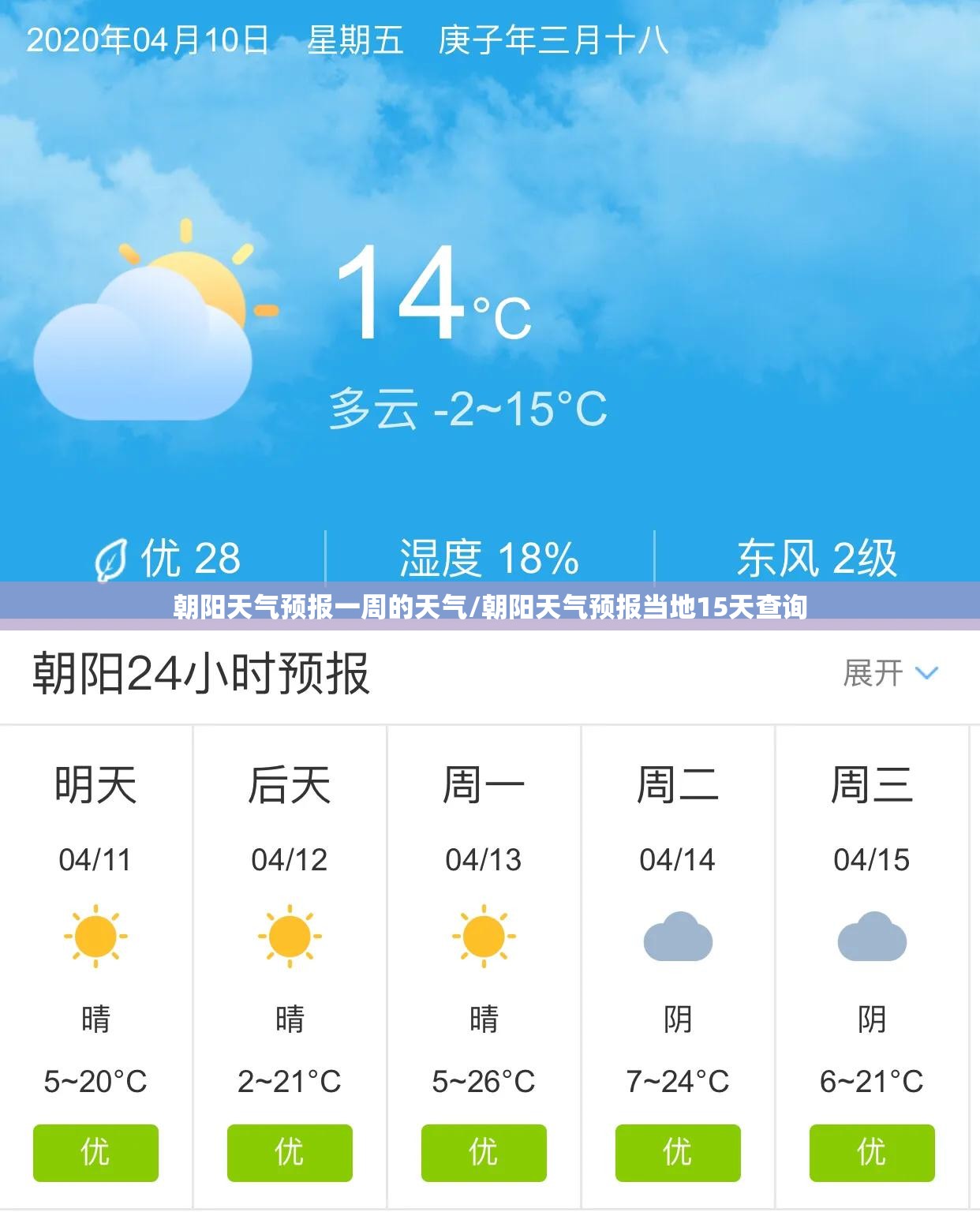 朝阳天气预报一周的天气/朝阳天气预报当地15天查询 朝阳天气预报一周的天气/朝阳天气预报当地15天查询