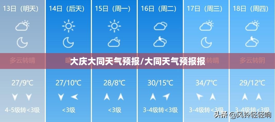 大庆大同天气预报/大同天气预报报