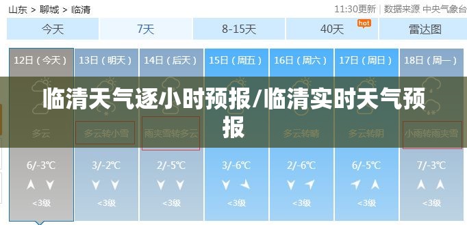 临清天气逐小时预报/临清实时天气预报