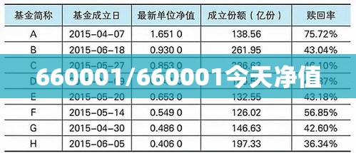 660001/660001今天净值