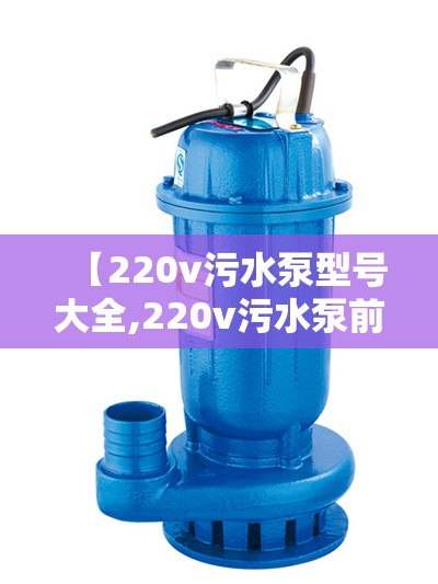 【220v污水泵型号大全,220v污水泵前十品牌】