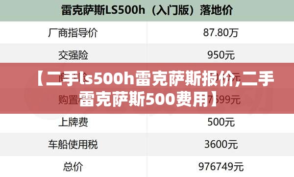 【二手ls500h雷克萨斯报价,二手雷克萨斯500费用】