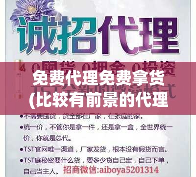 免费代理免费拿货(比较有前景的代理产品) 免费代理免费拿货(比较有前景的代理产品)