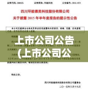 上市公司公告(上市公司公告披露规则) 上市公司公告(上市公司公告披露规则)