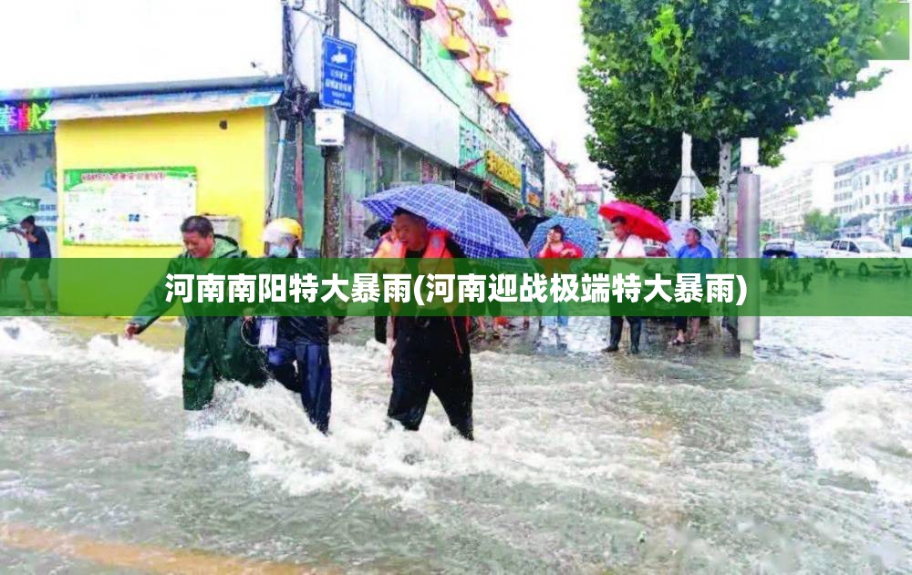 河南南阳特大暴雨(河南迎战极端特大暴雨)