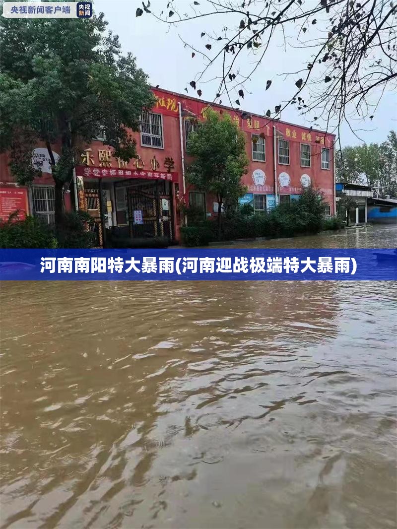 河南南阳特大暴雨(河南迎战极端特大暴雨)