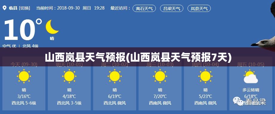 山西岚县天气预报(山西岚县天气预报7天) 山西岚县天气预报(山西岚县天气预报7天)