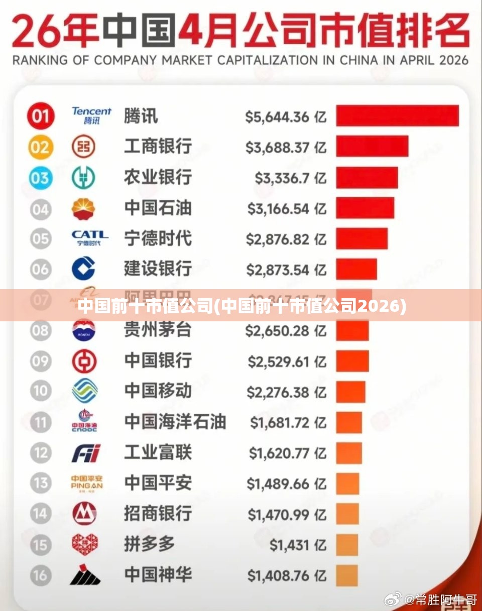 中国前十市值公司(中国前十市值公司2026) 中国前十市值公司(中国前十市值公司2026)