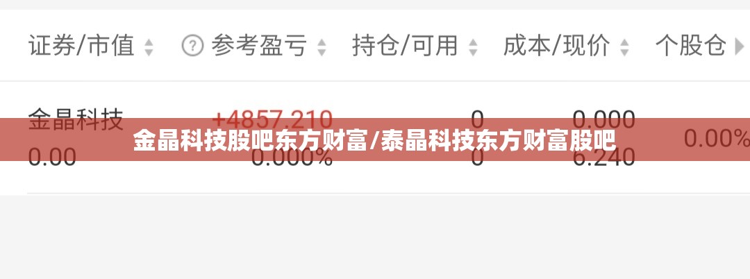 金晶科技股吧东方财富/泰晶科技东方财富股吧 金晶科技股吧东方财富/泰晶科技东方财富股吧