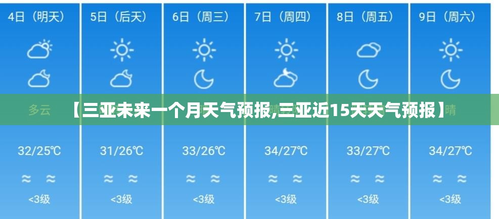 【三亚未来一个月天气预报,三亚近15天天气预报】 【三亚未来一个月天气预报,三亚近15天天气预报】
