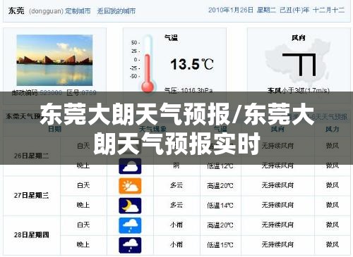 东莞大朗天气预报/东莞大朗天气预报实时