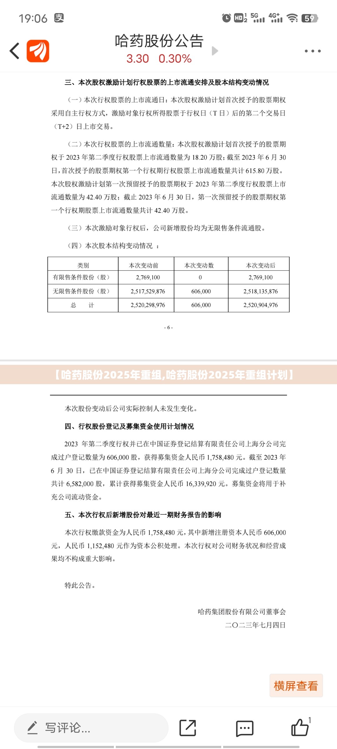 【哈药股份2025年重组,哈药股份2025年重组计划】