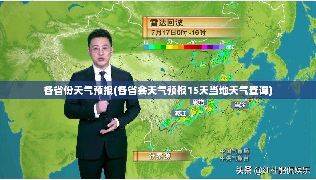 各省份天气预报(各省会天气预报15天当地天气查询)