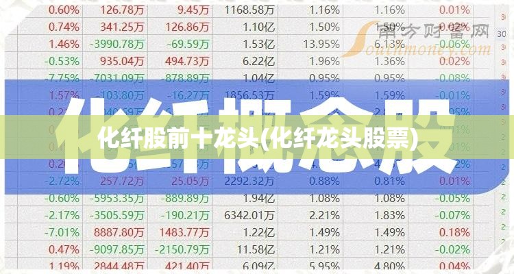 化纤股前十龙头(化纤龙头股票) 化纤股前十龙头(化纤龙头股票)