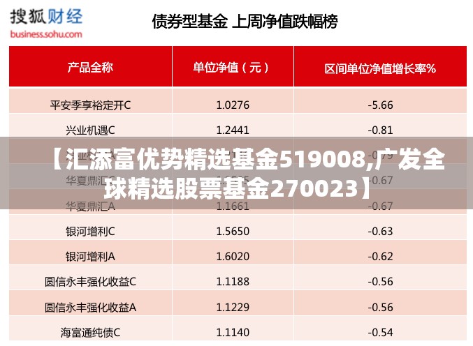 【汇添富优势精选基金519008,广发全球精选股票基金270023】