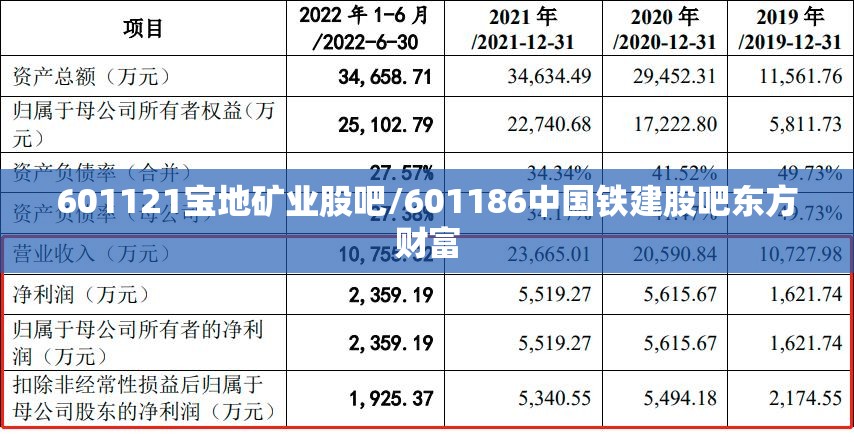 601121宝地矿业股吧/601186中国铁建股吧东方财富