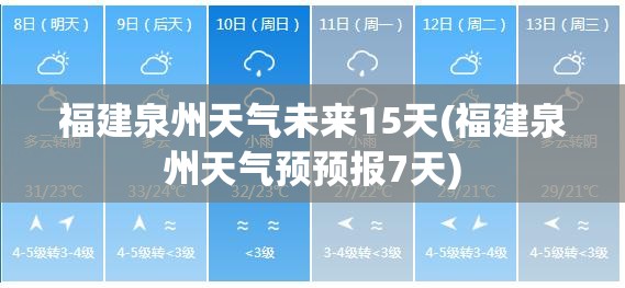 福建泉州天气未来15天(福建泉州天气预预报7天) 福建泉州天气未来15天(福建泉州天气预预报7天)