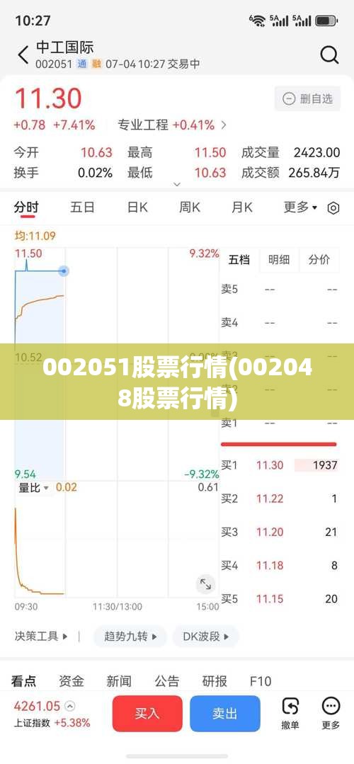 002051股票行情(002048股票行情)