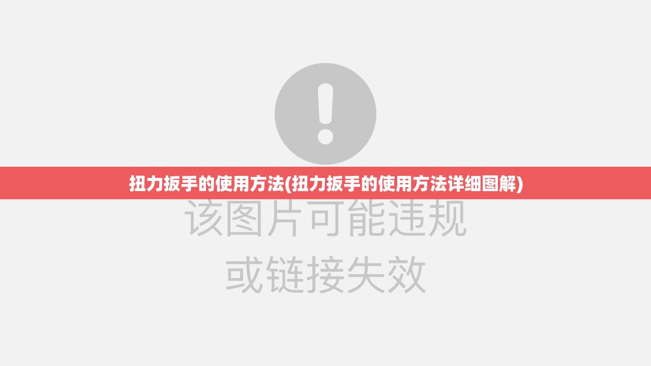扭力扳手的使用方法(扭力扳手的使用方法详细图解)