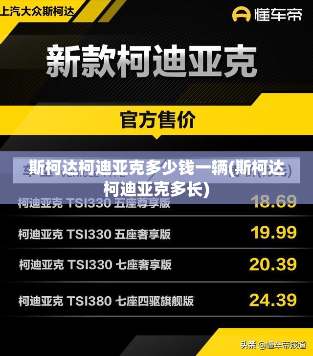 斯柯达柯迪亚克多少钱一辆(斯柯达柯迪亚克多长) 斯柯达柯迪亚克多少钱一辆(斯柯达柯迪亚克多长)