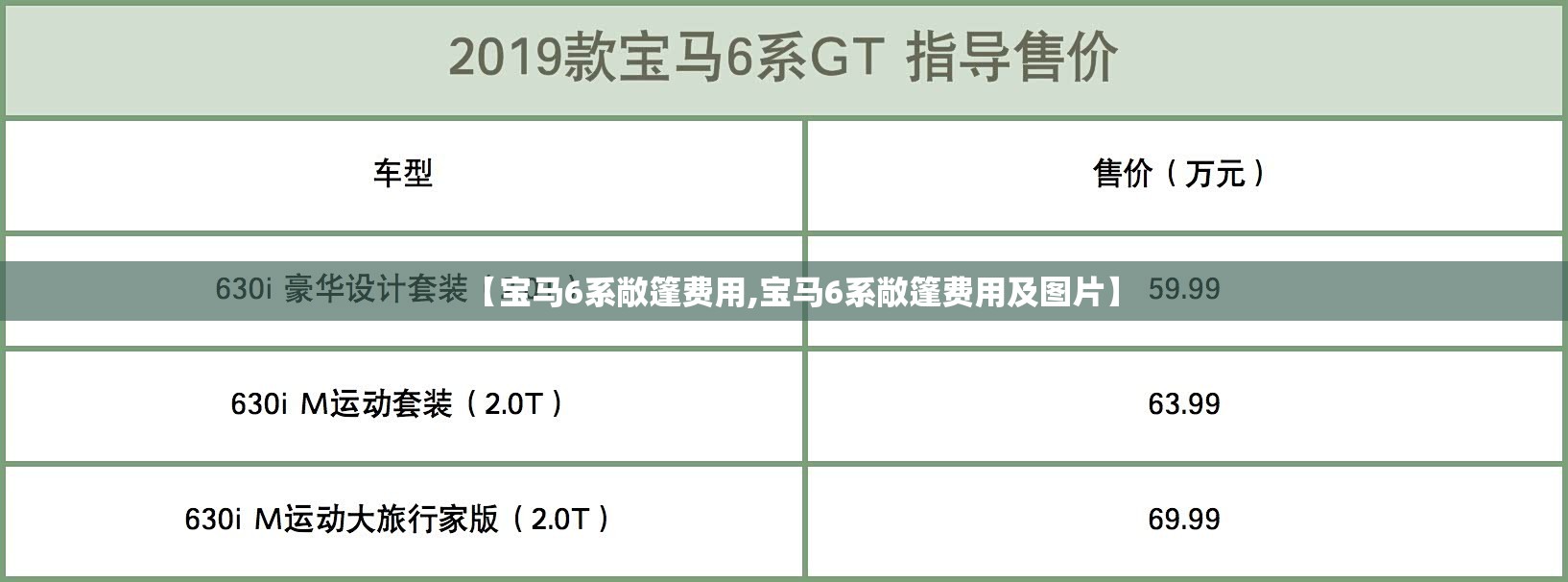【宝马6系敞篷费用,宝马6系敞篷费用及图片】