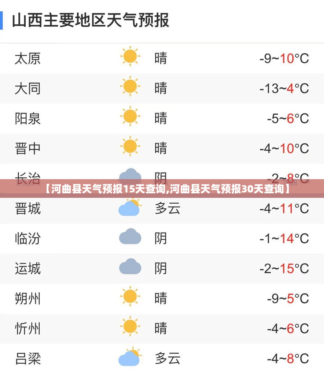 【河曲县天气预报15天查询,河曲县天气预报30天查询】