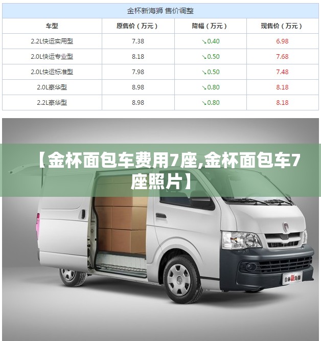 【金杯面包车费用7座,金杯面包车7座照片】