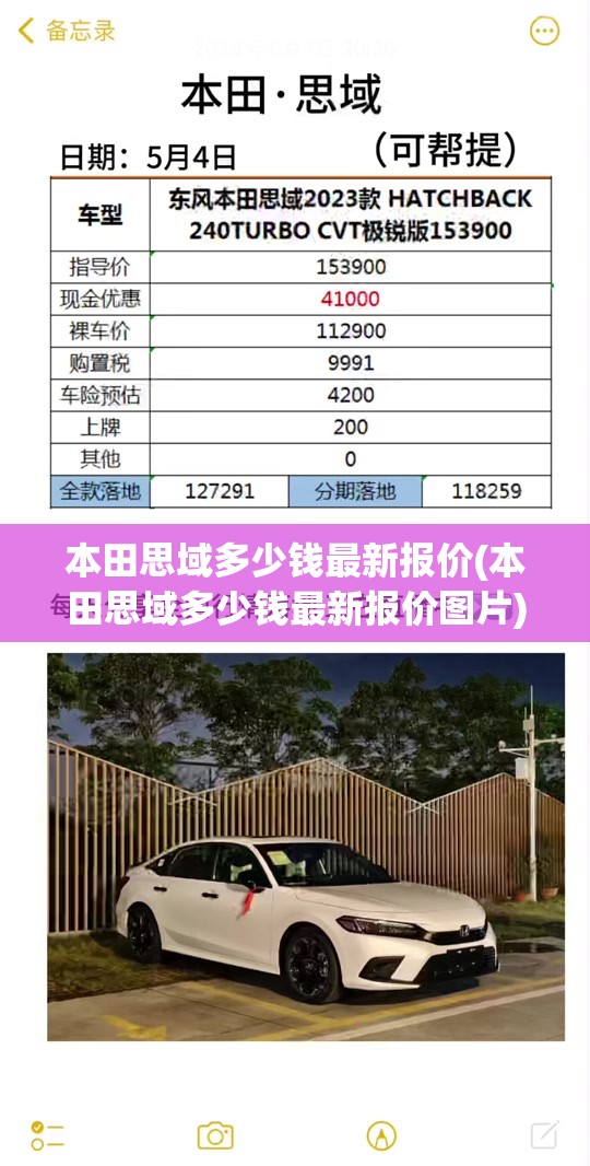 本田思域多少钱最新报价(本田思域多少钱最新报价图片)