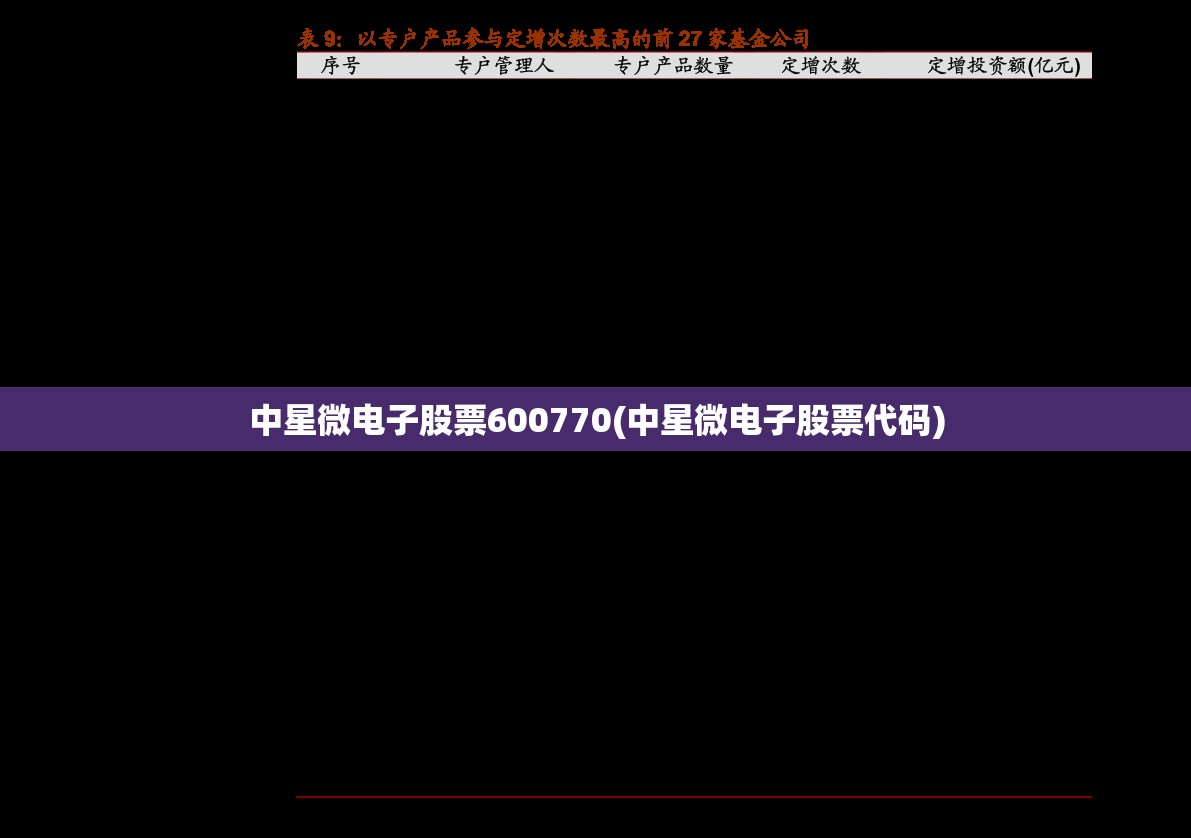 中星微电子股票600770(中星微电子股票代码)