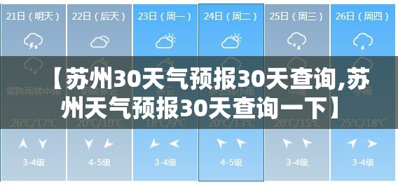 【苏州30天气预报30天查询,苏州天气预报30天查询一下】