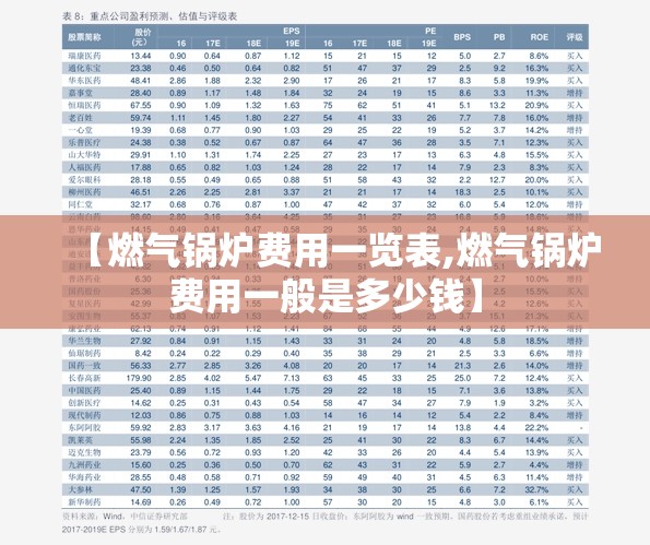 【燃气锅炉费用一览表,燃气锅炉费用一般是多少钱】