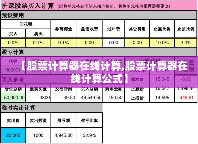 【股票计算器在线计算,股票计算器在线计算公式】 【股票计算器在线计算,股票计算器在线计算公式】
