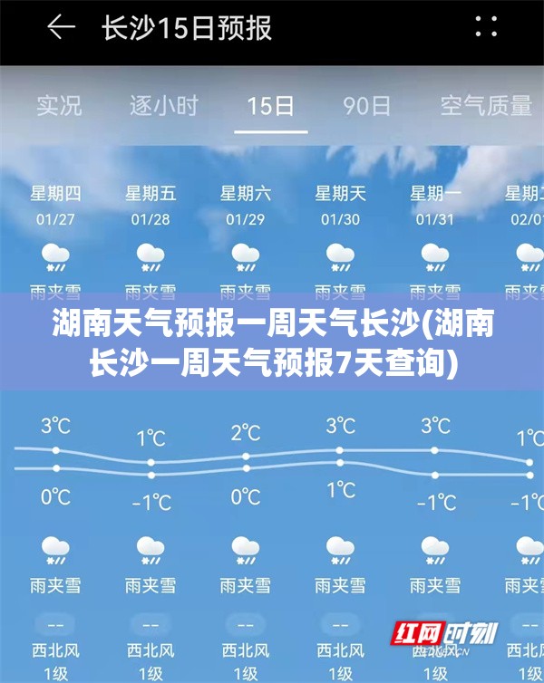 湖南天气预报一周天气长沙(湖南长沙一周天气预报7天查询) 湖南天气预报一周天气长沙(湖南长沙一周天气预报7天查询)