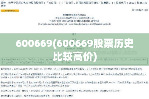 600669(600669股票历史比较高价)