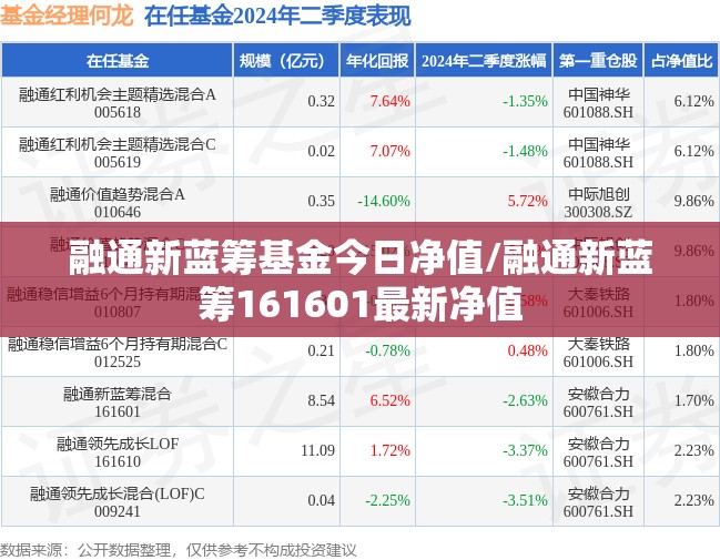 融通新蓝筹基金今日净值/融通新蓝筹161601最新净值