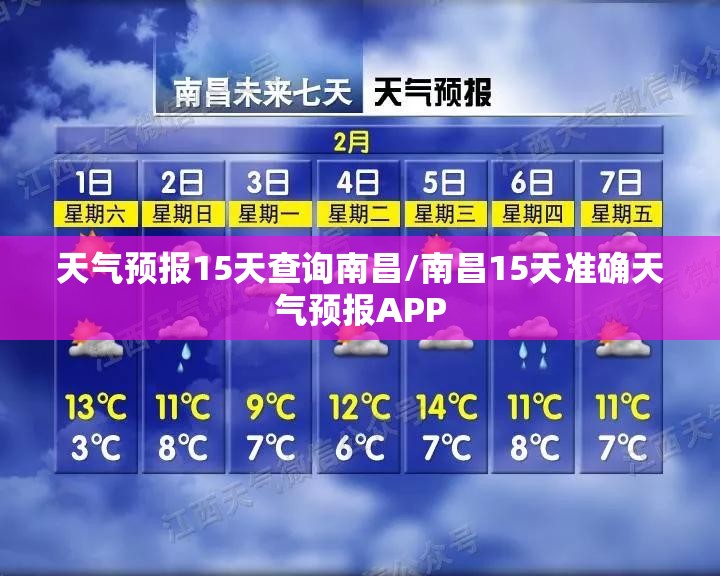 天气预报15天查询南昌/南昌15天准确天气预报APP