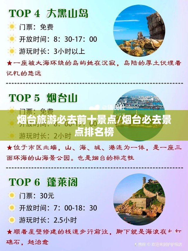 烟台旅游必去前十景点/烟台必去景点排名榜