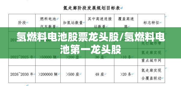 氢燃料电池股票龙头股/氢燃料电池第一龙头股 氢燃料电池股票龙头股/氢燃料电池第一龙头股