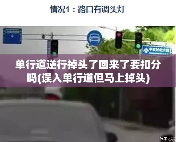 单行道逆行掉头了回来了要扣分吗(误入单行道但马上掉头)