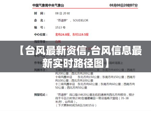 【台风最新资信,台风信息最新实时路径图】
