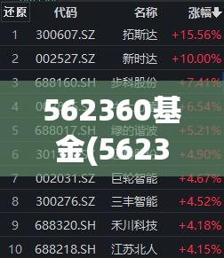 562360基金(562360基金净值)